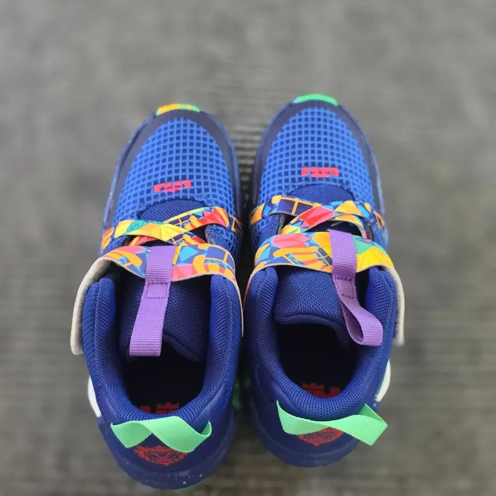Nike LeBron Witness VII PS Kaleidoscope Blue Size Kids Size 1Y Basketball Shoes